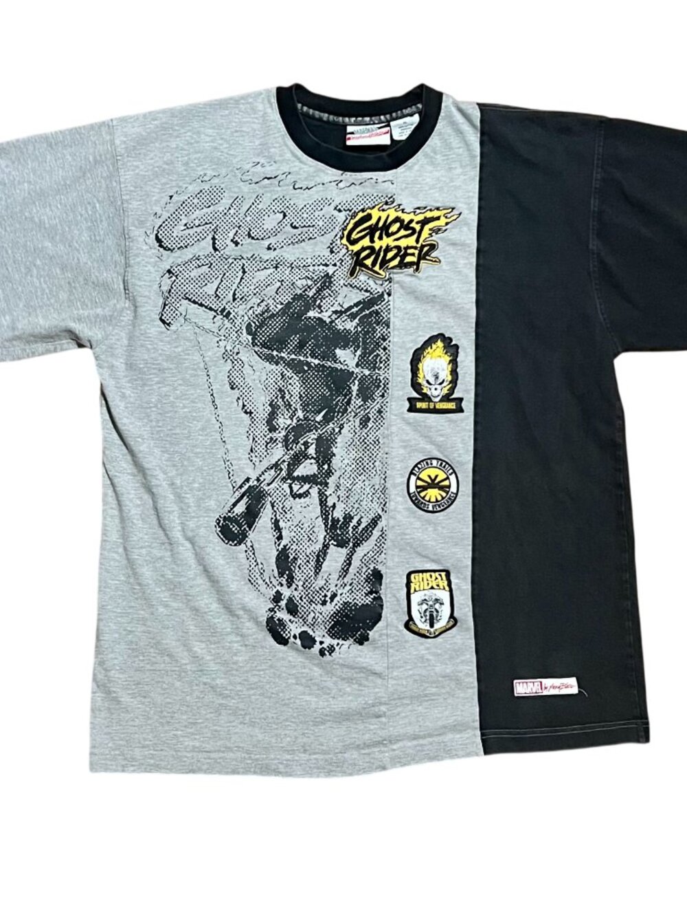 Vintage Ghost Rider Johnny Blaze Marvel Comics Grunge Skull T-Shirt, Men's XL